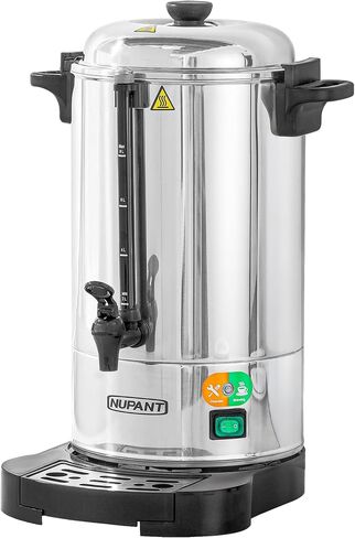 NUPANT Commercial Coffee Urn 30 Cup/4.5L Coffee Dispenser with Upgraded Percolator, 304 Stainless Steel Hot Water Urn Beverage Dispenser with Warm Mode,Drip Tray,Large Coffee Maker for Party Catering in Saudi Arabia