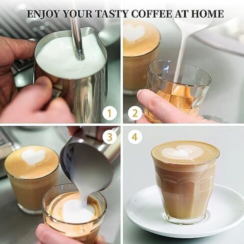 Empstorm Espresso Machine 20 Bar, 2 in 1 Espresso Maker with Milk Frother Steam Wand for Latte and Cappuccino& Milk Frothing Pitcher Steamer Cup Foam Making in Saudi Arabia