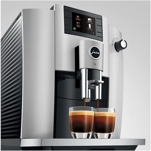 Jura E6 Platinum 15465 | Hot water on demand, A professional aroma grinder Comes in a finish in Saudi Arabia