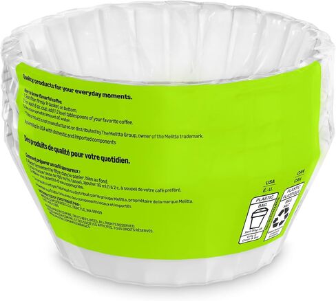 مرشحات القهوة من Amazon Basics Basket لصانعي القهوة من 8 إلى 12 كوبًا، باللون الأبيض، عدد 200، قد تختلف التعبئة in Kuwait