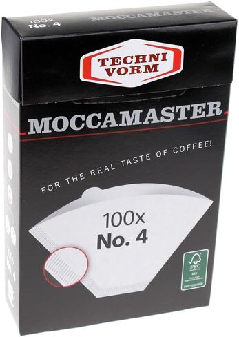 Technivorm Moccamaster #4 White Paper Filters, 100-count per box in Kuwait