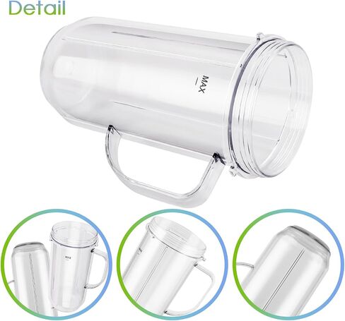5-piece Magic Bullet Blender Cups, Tall 22oz Cup with Flip-Top To-Go Lid, Cross Blade, Blender Replacement Parts, Mug with Handle Compatible with Magic Bullet 250w MB1001 in Saudi Arabia