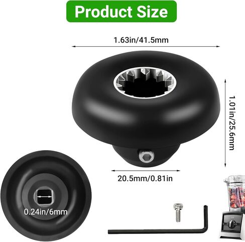 6 Pack Blender Drive Socket Replacement 891 802 15546 15547 with Allen Wrench, Drive Coupling Gear Compatible with Vitamix 5006 5012 5057 5062 VM0101 VM0115 VM0116E, Commercial Blender Parts in Saudi Arabia