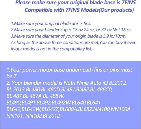 1-Pack Extractor Blade Assembly 7 Fins, Replacement Blender Blade Compatible with Ninja Blenders Auto iQ BL480 BL482 BL642 BL682 NN102 in Saudi Arabia