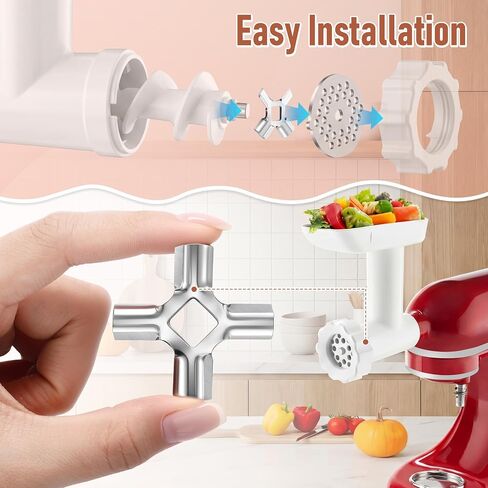 2 عبوة من شفرات مفرمة اللحم المتوافقة مع KitchenAid FGA | الطراز القديم، الفولاذ المقاوم للصدأ، شفرة 1.75 بوصة، بديل مباشر لمطحنة الطعام 4162144، 9706857، W10408733، WPW10408733 in Kuwait