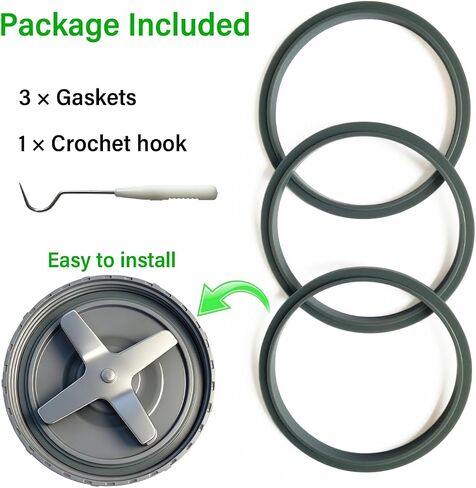 Blender Gasket Replacement Parts，BEBEEPOO Rubber O Ring Replacement for Nutribullet Blender 900W & 600W Series, Seal Rings Gaskets Part,Compatible with Blender Replacement Parts Accessories(3pcs) in Saudi Arabia