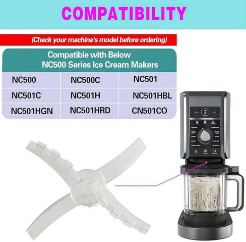 Replacement Paddle Compatible with Ninja Creami NC501 CN501CO NC500C NC501C NC501H Series Ice Cream Makers,Replacement Parts Blade for Ninja Ice Creami Accessories in Kuwait