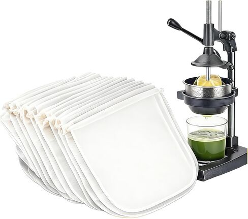 Juicer Bags for Cast Iron Juicer, 10 x 14 in, 200 Mesh, 10 Pack | Reusable Fine Nylon Mesh, For Juice Pressing, Nut Milk, Cold-Press Fruit, Cider, Citrus And Kitchen Straining in Saudi Arabia