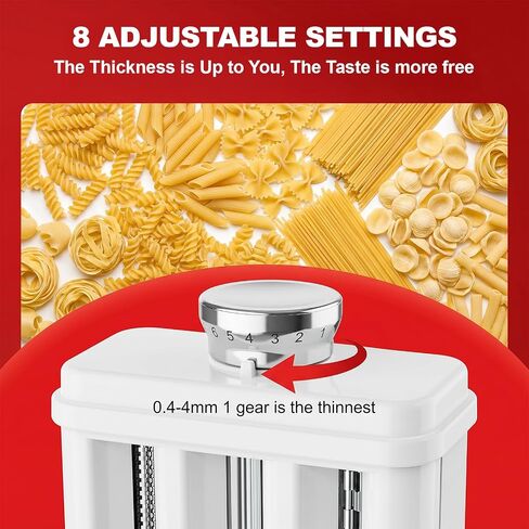 Pasta Attachment for KitchenAid Stand Mixers, 3 in 1 Pasta Maker Set | Includes Pasta Roller, Pasta Cutter and Fettuccine Cutter with Cleaning Brush in Saudi Arabia