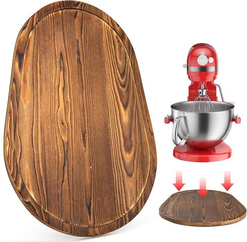 GuanQiao Food-Grade Wood Slider for KitchenAid 4.5-5 Qt Tilt Head Mixer | Appliance Sliding Mat, Kitchen Countertop Storage Accessories, Mixer Moving Tray Attachments in Saudi Arabia