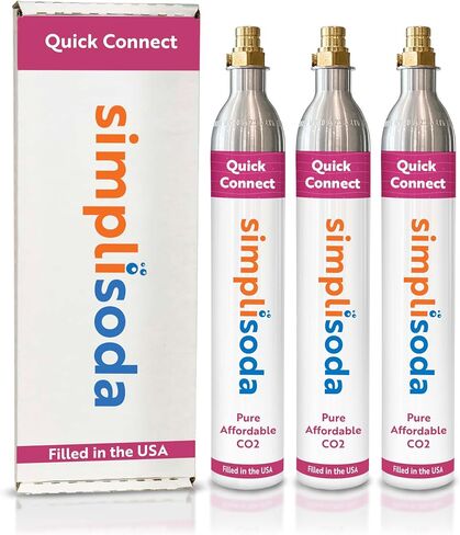 60L CO2 Canister Cylinders - Compatible with Sodastream Quick Connect Only [Including ART, TERRA ENSO & DUO] - Soda Streaming Machine CO2 Tanks Gas Refill, | 14.5 oz, Set of 3 in Saudi Arabia