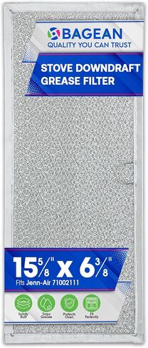 استبدال فلتر Downdraft Stovetop لـ 71002111 Jenn Air Filter Downdraft 15.6 بوصة × 6.4 بوصة - مرشح فرن المدى يناسب فتحة تهوية مرشح Jennair Downdraft ويحمي مروحة الموقد (عبوة من قطعتين) in Kuwait