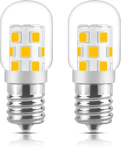 LED Microwave Light Bulb Under Hood 40W Equivalent-125V E17 Base for Whirlpool Microwave Light Bulb - 3W 400LM Dimmable Range Hood T7 Appliance Oven Light Bulbs, 2 Packs (6000K Daylight White) in Saudi Arabia