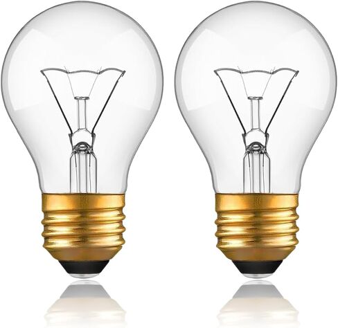 WokHok Appliance Oven Light Bulb, High Temp 300 °C Resistant,（2 Pack） A15/E26/120V/40 Watt Appliance Replacement Bulb for Refrigerator Over Stove Microwave Range Hood,Warm White in Saudi Arabia