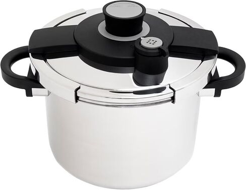 KOCHSTELLE Pressure Cooker Stainless Steel 8L for Home & Meal Prep | Pressure Cooker 8 qt with Advance Secure Lock System Lid, Ergonomic Handles, Pressure Pot | Compatible with Gas & Induction Stoves in Saudi Arabia