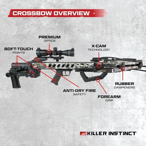 Killer Instinct LOGIX DC 435 RDC Crossbow Kit Chaos Camo/Black in Saudi Arabia