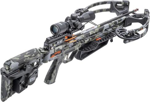 Wicked Ridge Invader M1 De-Cock Crossbow, Peak Camo - 390 FPS - Equipped with Pro-View 400 Scope, ACUdraw De-Cock (Crank System) + D1 Trigger | 400 Scope, D1 Trigger, 390 FPS in Saudi Arabia