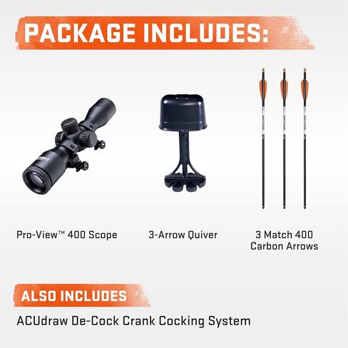 Wicked Ridge Invader M1 De-Cock Crossbow, Peak Camo - 390 FPS - Equipped with Pro-View 400 Scope, ACUdraw De-Cock (Crank System) + D1 Trigger | 400 Scope, D1 Trigger, 390 FPS in Saudi Arabia