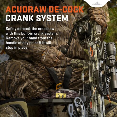 Wicked Ridge Invader M1 De-Cock Crossbow, Peak Camo - 390 FPS - Equipped with Pro-View 400 Scope, ACUdraw De-Cock (Crank System) + D1 Trigger | 400 Scope, D1 Trigger, 390 FPS in Saudi Arabia