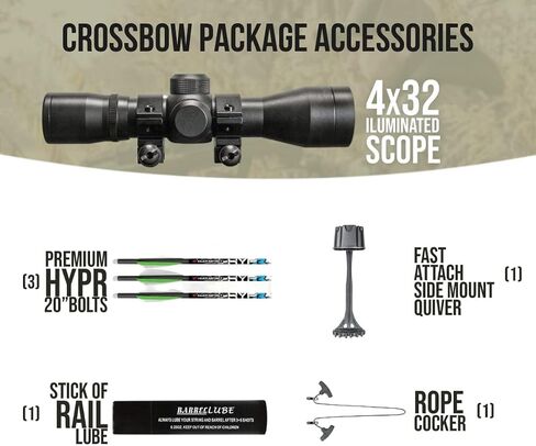Killer Instinct Boss Crossbow Bundle | Backpack Case, Package, 405 FPS, Crossbows Slayer Case, Fixed-Blade Steel Tip 100-Grain Hunting, (3 items) in Kuwait