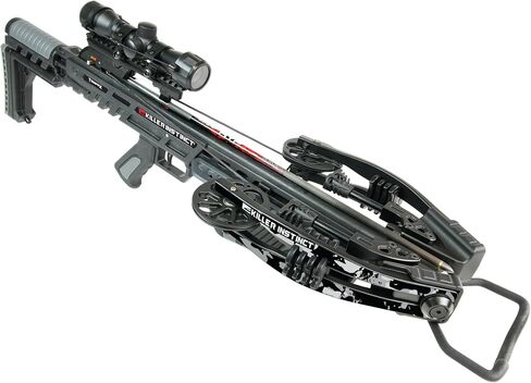 Killer Instinct TEMPR-X Crossbow Kit 405 FPS 195 LB Draw Weight - X CAM Synchronized Design with Lumix 4x32 Scope and Anti-Dry Fire Safety | 4x32 Scope, Anti-Dry Fire Safety, X CAM Synchronized Design, 405 FPS in Kuwait