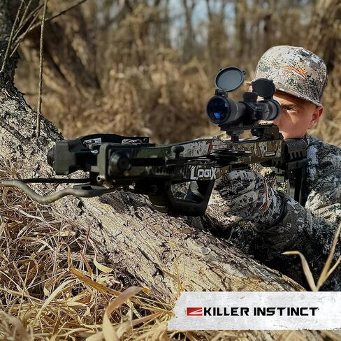 Killer Instinct LOGIX 435 Crossbow Kit 435 FPS 210 LB Draw Weight - LET-Down DE-Cocking Triggerbox with X CAM System and Illuminated 4x32 Scope | X CAM System, 4x32 Scope, DE-Cocking Triggerbox, Kit FPS 210 LB Draw Weight, De-cocking system in Kuwait