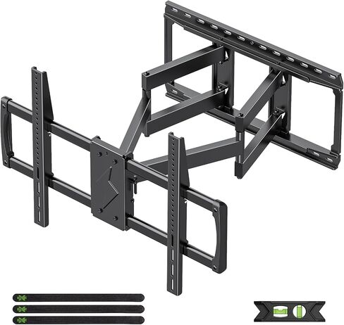 USX MOUNT Heavy Duty Full Motion TV Wall Mount for 60-120 Inch TVs, Holds 220lbs, 28" Extension Wall Bracket, Preassembled TV Mount for 65" 75" 85" 90" 98" 100", Max VESA 900x600mm, Fits 12-24" Studs in Kuwait