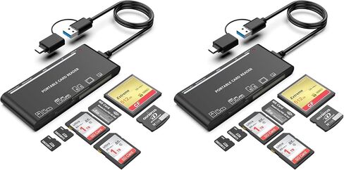 USB C USB3.0 Multi Card Reader for SD, CF, Micro SD, XD, MS Cards - 7 in 1 Adapter Hub for Windows, Mac, Linux, Android in Saudi Arabia