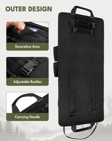 HODRANT Camping Roll Bag, Hanging Camp Kitchen Organizer with Multi Pockets | Cookware Utensil Holder with Detachable Tool Pouch, Outdoor Grill Tools Storage Case for RV, BBQ, Fishing, Travel, Bog Only in Kuwait