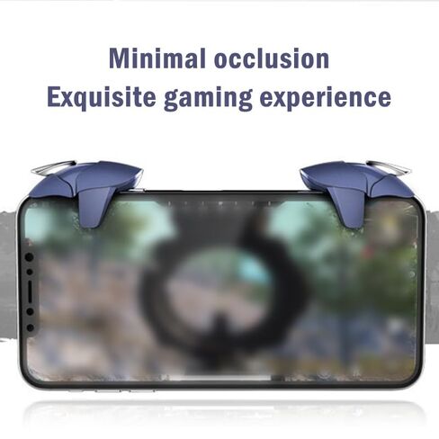 PUBG Trigger 4 Finger Mobile Gaming Controller with 20 Finger Sleeves & Storage Case PUBG Mobile Controller Aim & Fire Shooter Buttons for iPhone & Android PUBG Accessories for COD Mobile (1pair Lansha01+20 Finger sleeve+Storage bag) in Saudi Arabia