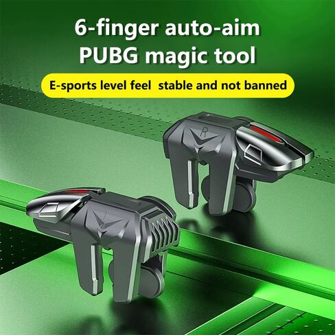 PUBG Trigger 4 Finger Mobile Gaming Controller with 20 Finger Sleeves & Storage Case PUBG Mobile Controller Aim & Fire Shooter Buttons for iPhone & Android PUBG Accessories for COD Mobile (1 Pair G21+ 20Pcs Finger Sleeve+Storage bag) in Saudi Arabia