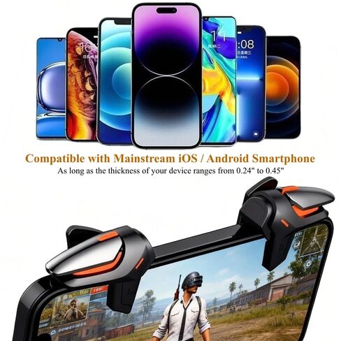 PXIRQ Mobile Phone Triggers for Gaming - 4 Finger Operation High Sensitive Aim & Shoot Game Physical Joystick Buttons for PUBG Mobie Game in Saudi Arabia