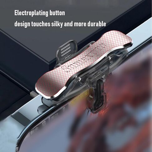 PUBG Trigger 4 Finger Mobile Gaming Controller with 20 Finger Sleeves & Storage Case PUBG Mobile Controller Aim & Fire Shooter Buttons for iPhone & Android PUBG Accessories for COD Mobile (1Pair X8+20Pcs Finger sleeve+Storage bag) in Saudi Arabia