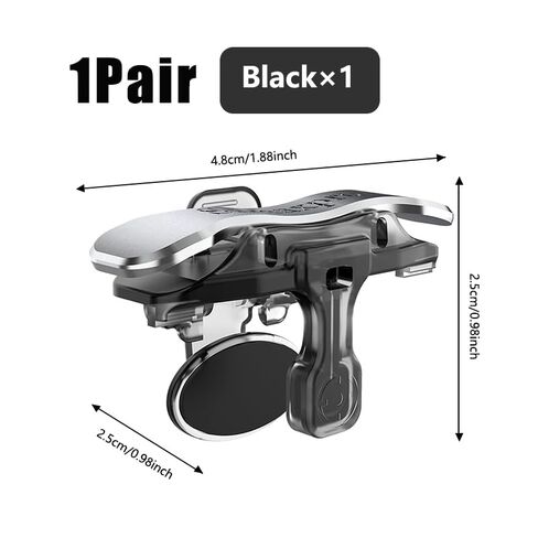 PUBG Trigger 4 Finger Mobile Gaming Controller with 20 Finger Sleeves & Storage Case PUBG Mobile Controller Aim & Fire Shooter Buttons for iPhone & Android PUBG Accessories for COD Mobile (1Pair X8+20Pcs Finger sleeve+Storage bag) in Saudi Arabia