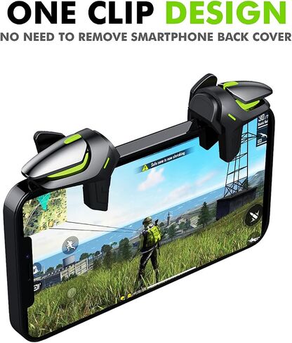 BattleMods NinjaX Mobile Gaming Triggers 5X Faster with Capacitive Conduction for BGMI/Free Fire Max/COD Mobile - (Black) NinjaX in Saudi Arabia