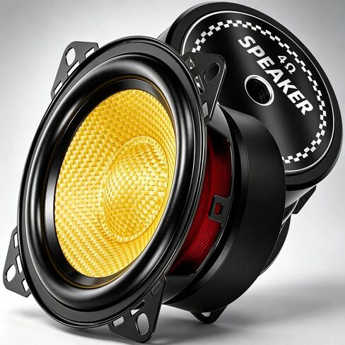 5 Inch Car Speakers 600W Peak Power & High Sensitivity, 4 Ohm with Glass Fiber Cone for Deep Bass & Clear Vocals, Easy Direct Replacement for Professional Car Audio Upgrade 2-Pack in Kuwait
