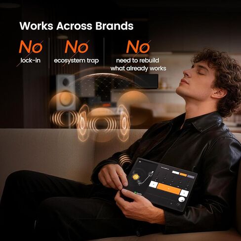 Music Hub C1 — Standalone 6" Touchscreen Music Streamer | DAC 384kHz/32bit, Physical 5-Band EQ, Vocal Remover, Wi-Fi 6 Bluetooth 5.3 — Phone-Free Control Center for Any Speaker System in Saudi Arabia