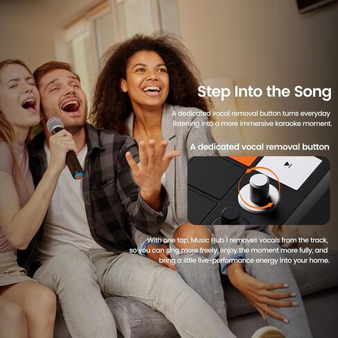 Music Hub C1 — Standalone 6" Touchscreen Music Streamer | DAC 384kHz/32bit, Physical 5-Band EQ, Vocal Remover, Wi-Fi 6 Bluetooth 5.3 — Phone-Free Control Center for Any Speaker System in Saudi Arabia