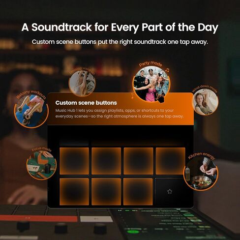 Music Hub C1 — Standalone 6" Touchscreen Music Streamer | DAC 384kHz/32bit, Physical 5-Band EQ, Vocal Remover, Wi-Fi 6 Bluetooth 5.3 — Phone-Free Control Center for Any Speaker System in Saudi Arabia