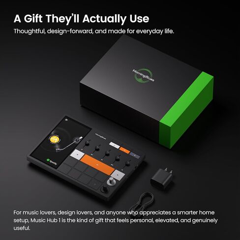 Music Hub C1 — Standalone 6" Touchscreen Music Streamer | DAC 384kHz/32bit, Physical 5-Band EQ, Vocal Remover, Wi-Fi 6 Bluetooth 5.3 — Phone-Free Control Center for Any Speaker System in Saudi Arabia
