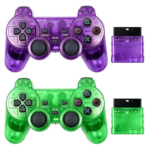 PS2 Controller,2 Packs Wireless Controller Compatible with PS2/PS2 Slim/PS1 in Saudi Arabia