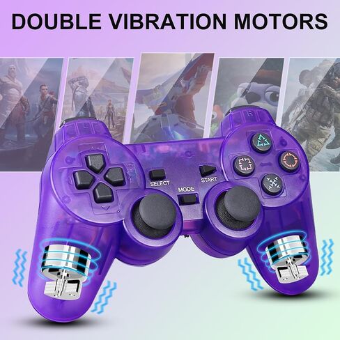 PS2 Controller,2 Packs Wireless Controller Compatible with PS2/PS2 Slim/PS1 in Saudi Arabia
