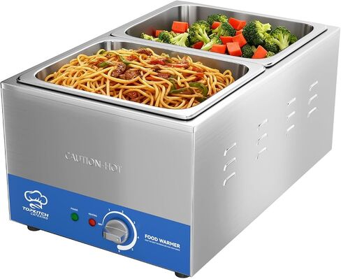 ETL Listed 3-Pan 18L Commercial Food Warmer with Non-Leakage Stretch-Forming Water Tank &3 of 1/3 Size GN Pan,Countertop Soup Station Bain Marie Steam Table For Buffet,Parties and Restaurants in Saudi Arabia