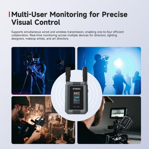 Synco Xvision Wireless Video Transmission System 300 Meters 1080P 60fps HDMI Transmitter and Receiver for Photography Live Streaming in Saudi Arabia