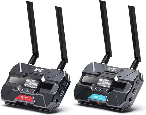 TIMBOOTECH Wireless Video Transmitter and Receiver with OLED Screen, 1080P 60FPS, 5.8GHz, 1000FT Range 0.06s Latency, Smart Channel, Up to 4 Receivers & Loop-Out HDMI Wireless System for Live Stream in Saudi Arabia