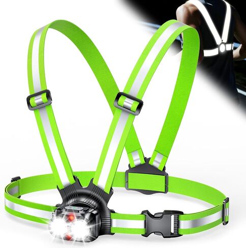 800LM Running Lights for Runners, 6 Modes Running Light & IPX5 Waterproof, 45° Adjustable Tilt Rechargeable 360° Reflective Running Gear for Night Walking/Cycling/Jogging, 4-25Hrs Runtime in Kuwait