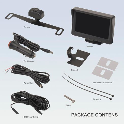 YIMU Backup Camera System with License Plate Backup Reverse Camera, Easy Installation, Plug & Play, DIY Guide Lines, 150° Wide Angle, Night Vision, IP69K Waterproof, Optional Dual Bracket K4302 in Saudi Arabia