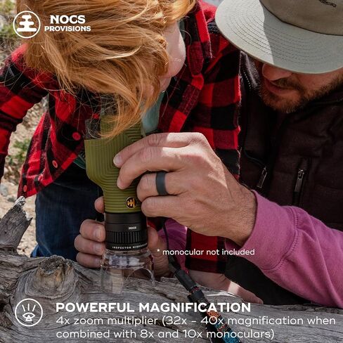 Nocs Provisions Inspector Microscope 32x Zoom, Waterproof, 32-50mm Optics | 4X Multiplier Lens, 32x Power Zoom, Accessory Attachment, Fully Multi-Coated Lens for Magnified Views of Insects & Flora in Saudi Arabia