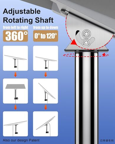 for Starlink Gen 3 RV Mount 120° Adjustable, 304 Stainless Steel Clamp | for Gen 3 Starlink RV Ladder & Roof Rack Mount V4/Standard 4/Standard 4 X Pole Clamp Mounts for Motorhome, Camper, and Yacht in Kuwait