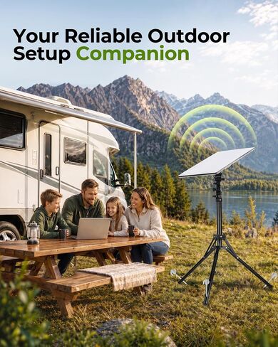 Starlink Mini Tripod Mount | Ground Stakes | 180°Tilt for RV Camping in Saudi Arabia